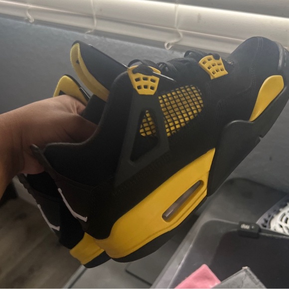 YELLOW THUNDER AIR JORDAN 4’s - Picture 3 of 5